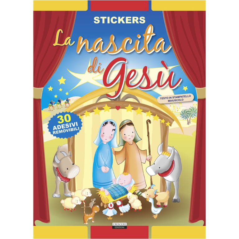 LIBRO DA COLORARE STICKERS NASCITA' GESU' V.4,90