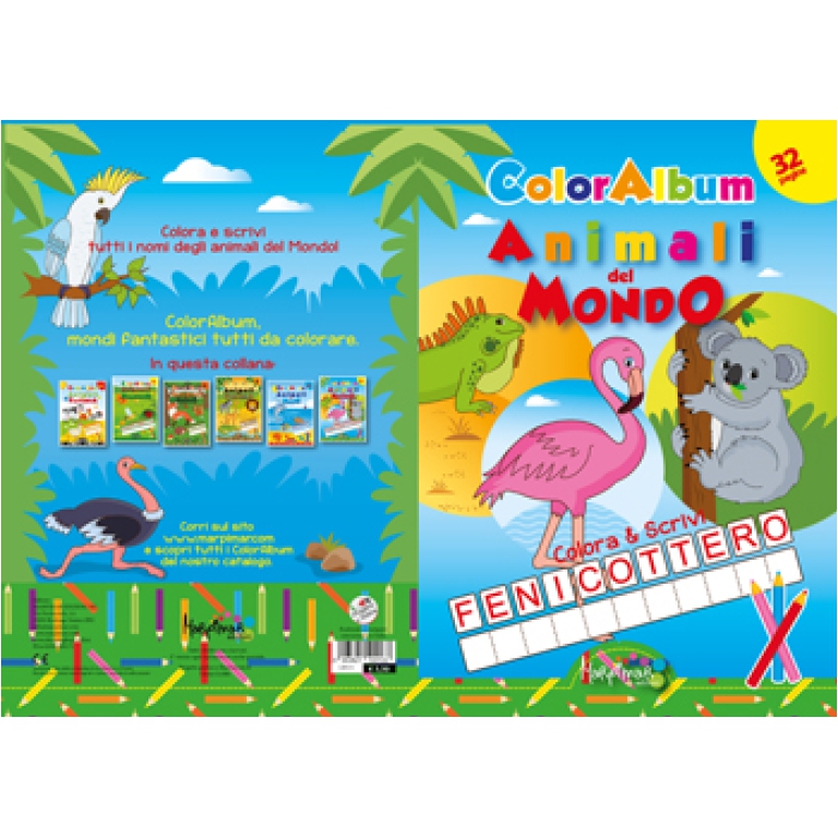 LIBRO DA COLORARE ANIMALI DEL MONDO 32PG V.2,60: vendita ingrosso