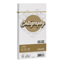 BUSTE CALLIGRAPHY 25PZ   LINO 11X22 BIANCO