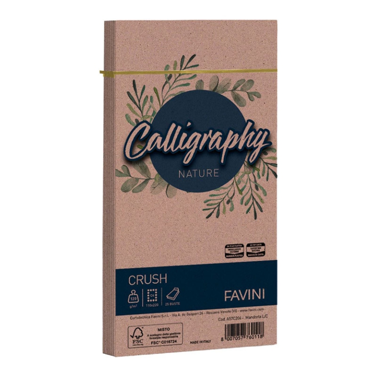 BUSTE CALLIGRAPHY 25PZ   CRUSH 11X22 MANDORLA