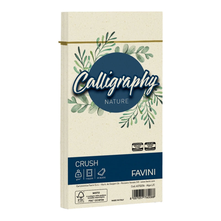 BUSTE CALLIGRAPHY 25PZ   CRUSH 11X22 ALGA