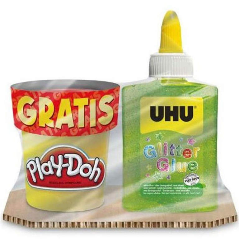 UHU GLITTER COLOURS 88ML CON PLAY-DOH OMAGGIO 3