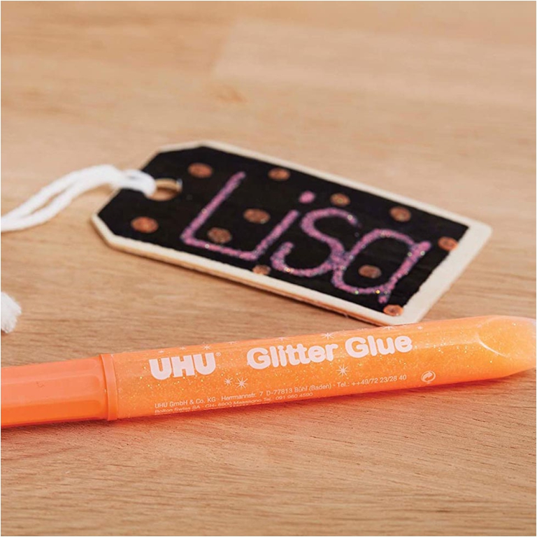 COLLA GLITTER UHU 10ML   FLUO GLOW 5PZ 3