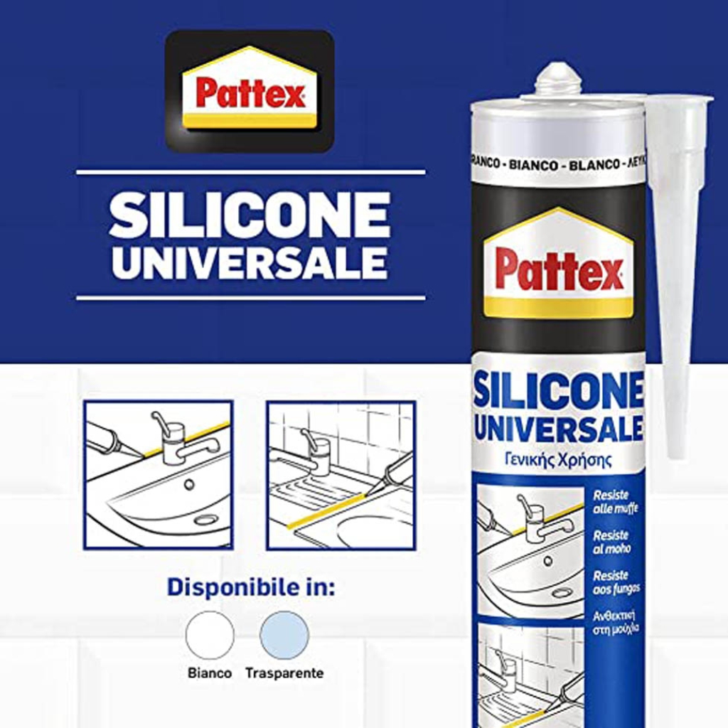 Silicone sigillante PATTEX Universale trasparente 280 ml