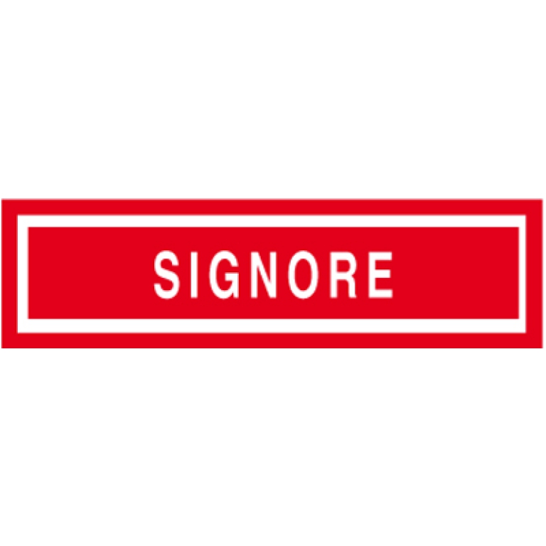 TARGHE ADESIVE 4X15 ROSSETARGAFIX SIGNORE