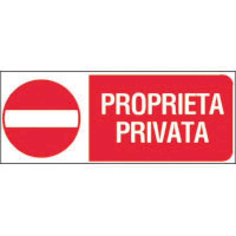 TARGA 31X14 PROPRIETA'   PRIVATA DIVIETO 155