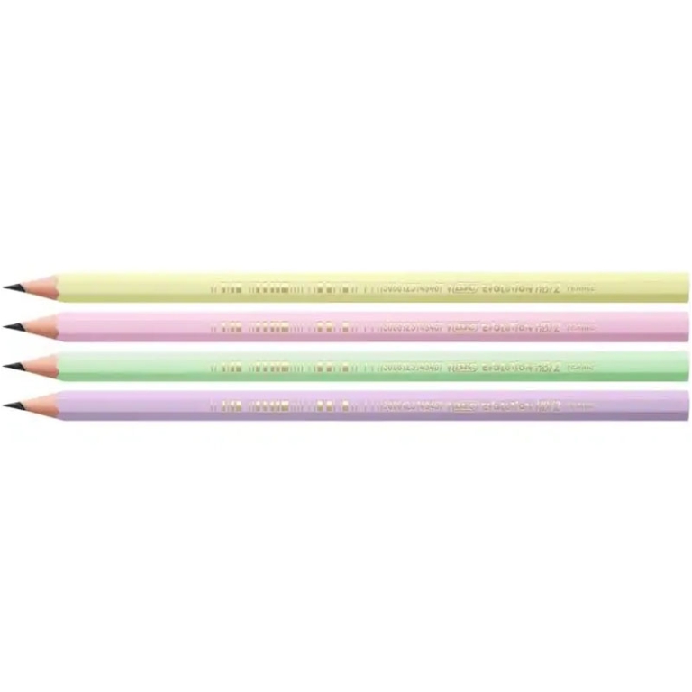 MATITE BIC EVOLUTION 12PZ S/GOMMA PASTEL