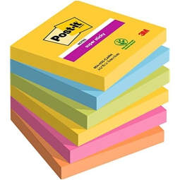 POST-IT 3M 654 6PZ 76X76 CARNIVAL SUPERSTICKY