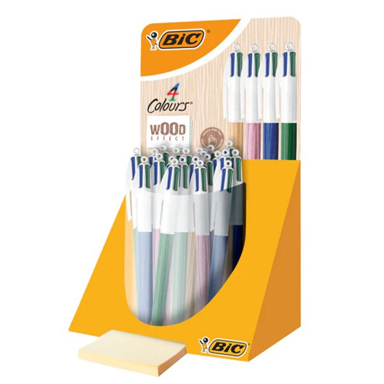 BIC 4 COLORI 30PZ WOOD   EFFECT TUBO