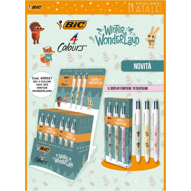 BIC 4 COLORI 10CF 3PZ    WINTER WONDERLAND