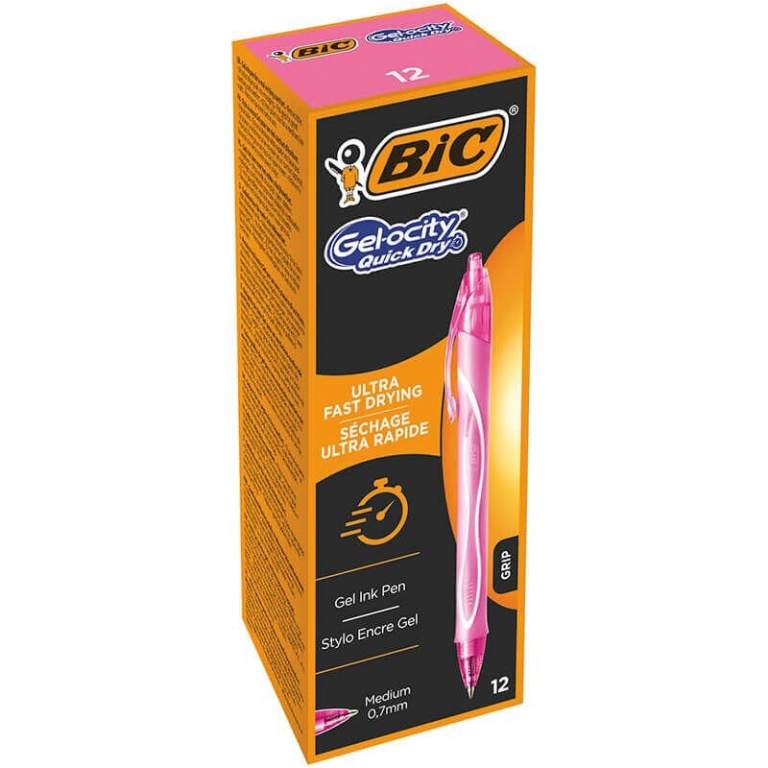 ROLLER GELOCITY ROSA     BIC GEL QUICK DRY 12PZ 3