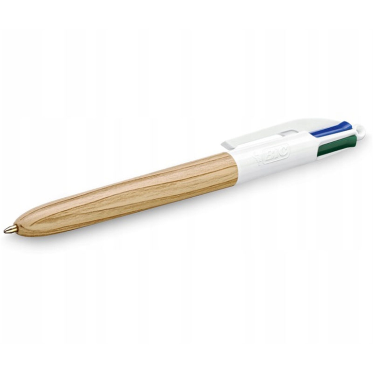 SFERA BIC 4 COLORI 12PZ  WOOD STYLE 3