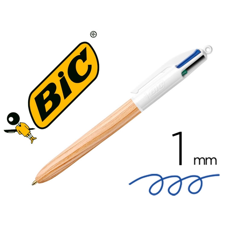 SFERA BIC 4 COLORI 12PZ  WOOD STYLE 5