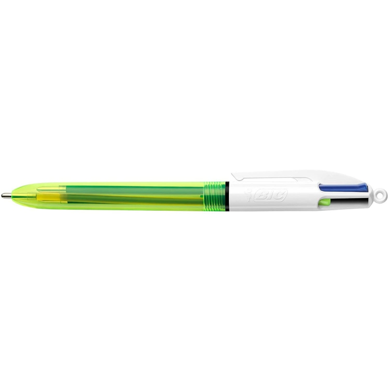 SFERA BIC 4 COLORI 12PZ FLUO NERO/BLU/ROS/GIALLO