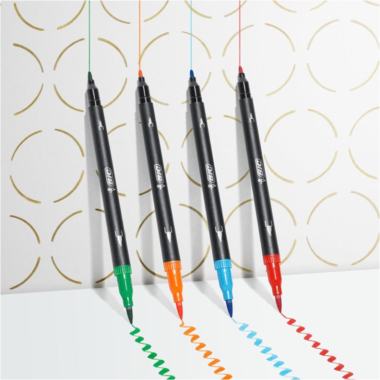 INTENSITY DUAL TIP 6 COLORI PUNTE FINE E BRUSH BIC 5