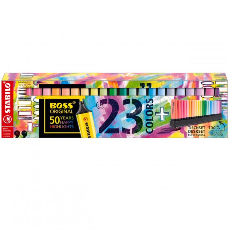 EVIDENZIATORI BOSS 23 COLORI DESKSET STABILO 2