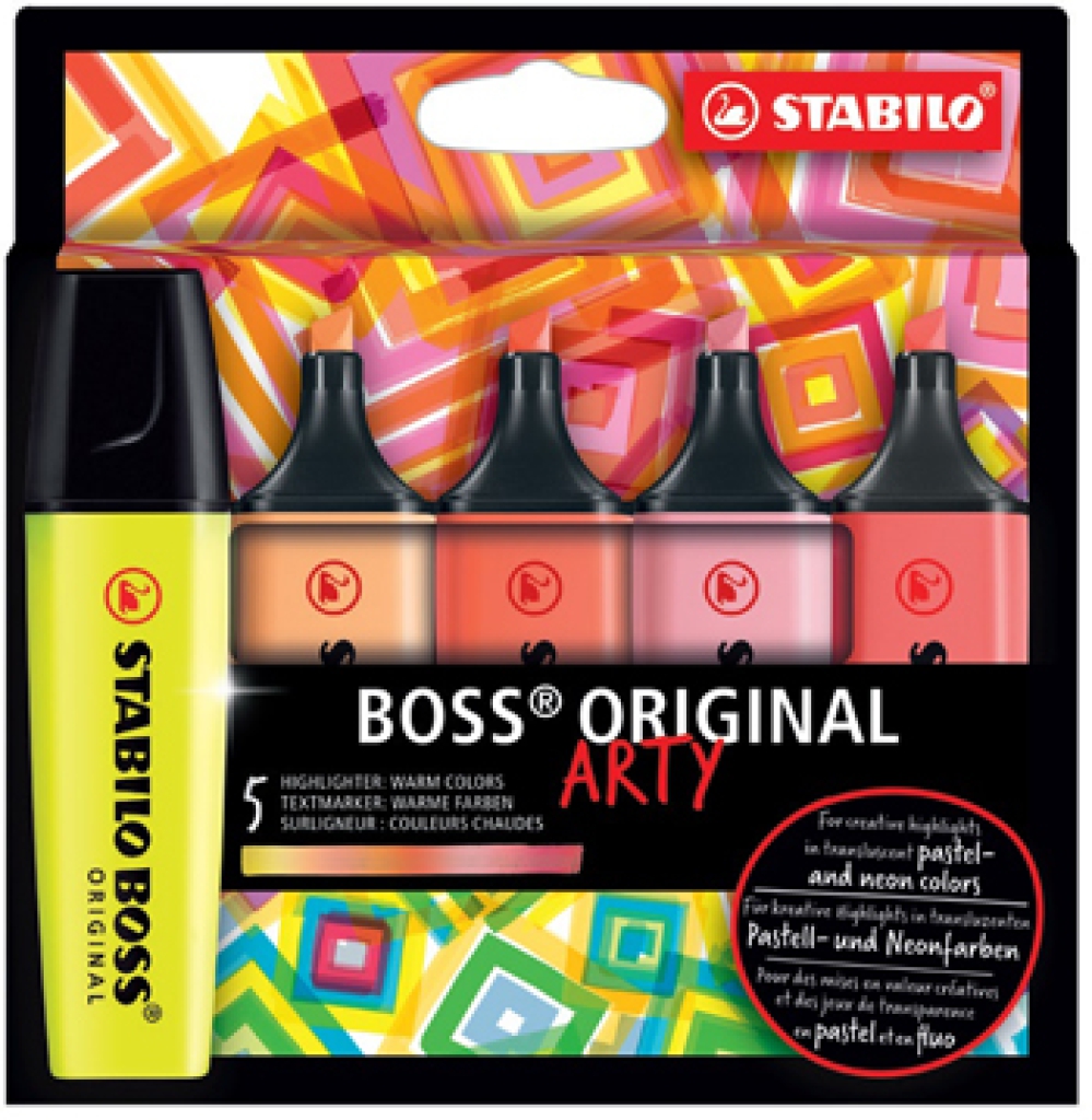 Stabilo Boss Evidenziatori Confezione 15 Fluo + Pastello +