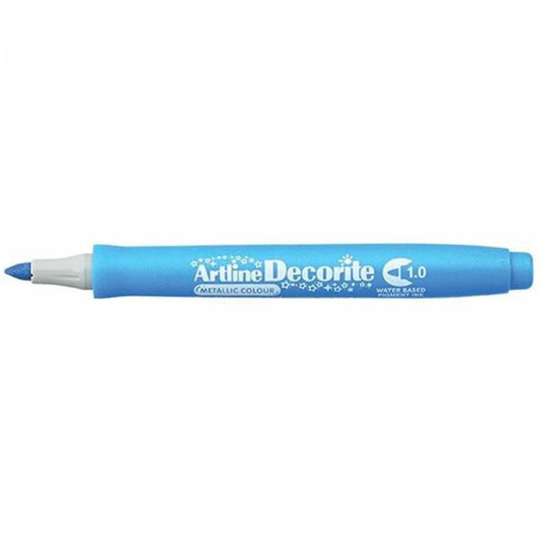 DECORITE PUNTA TONDA 12PZ BLU METALLIC ARTLINE