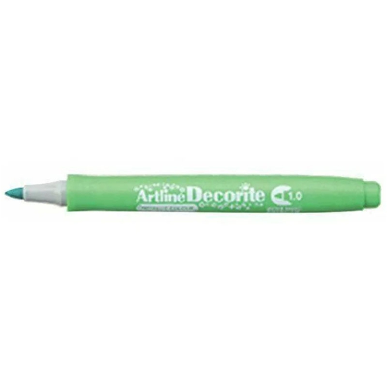 DECORITE PUNTA TONDA 12PZ VERDE METALLIC ARTLINE