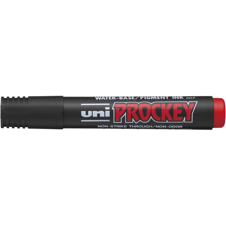 PENNARELLI UNI PROCKEY 12PZ PUNTA SCALPELLO ROSSO 2