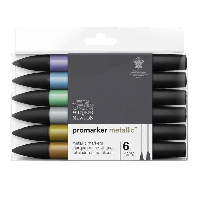 ASTUCCIO PROMARKER 6 PEZZI METALLIC