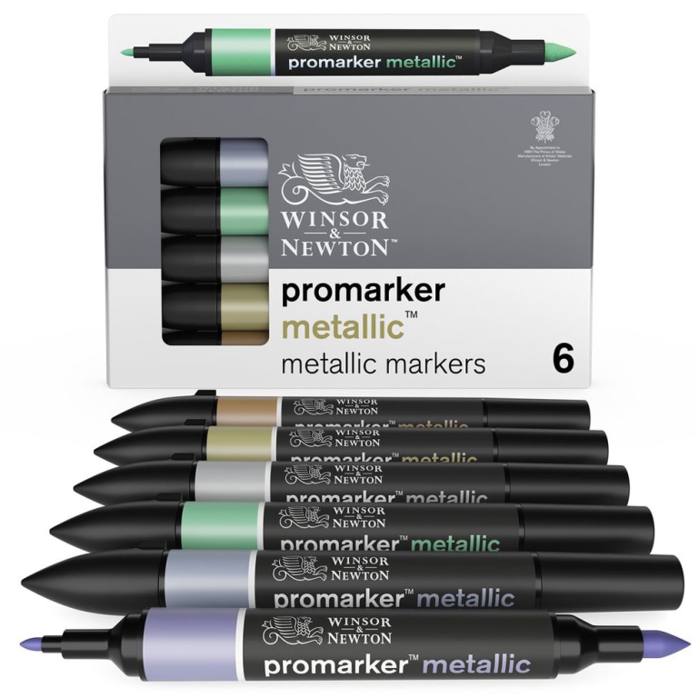 ASTUCCIO PROMARKER 6 PEZZI METALLIC 2