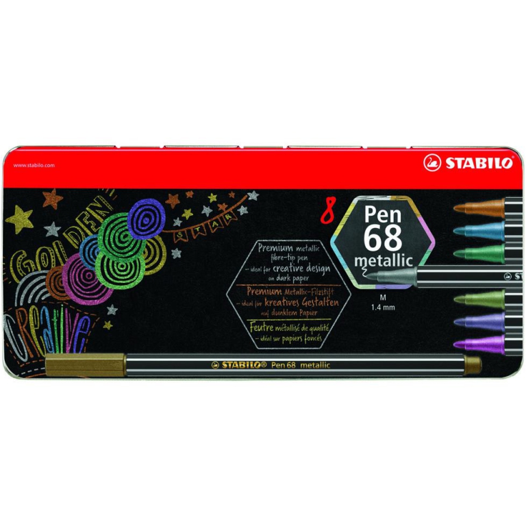 STABILO PEN 68 METALLIC 8 COLORI METALLO