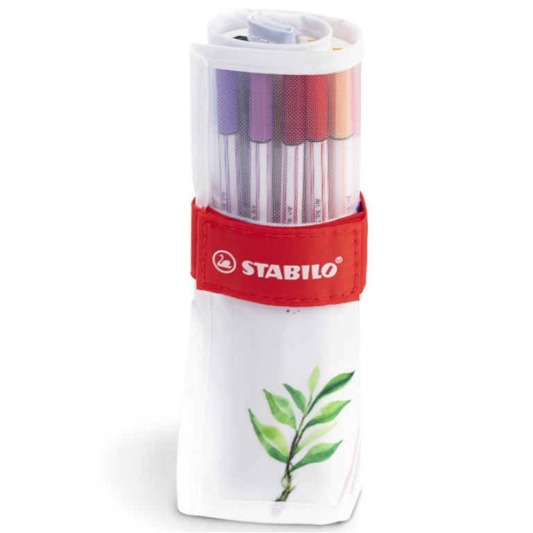 STABILO PEN 68 BRUSH 18 COLORI ROTOLO TESSUTO