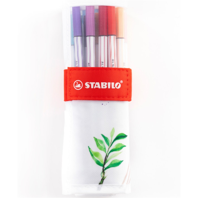 STABILO PEN 68 BRUSH 18 COLORI ROTOLO TESSUTO 5