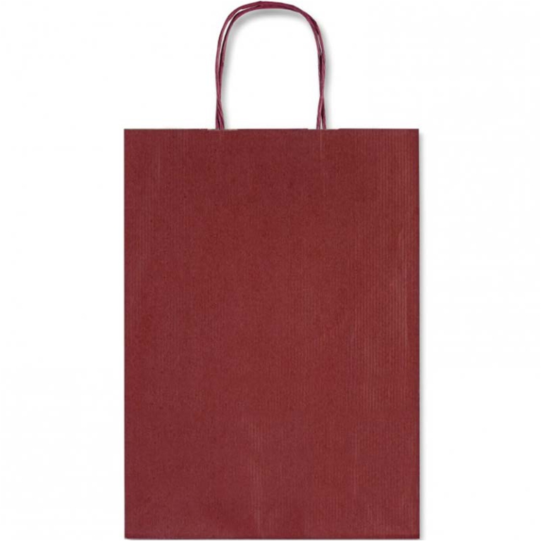 SHOPPER 26X36X12CM MANICI RITORTI BORDEAUX 25PZ