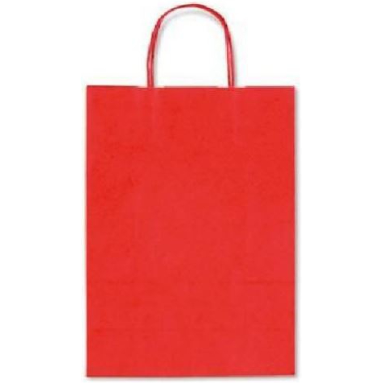 SHOPPER 36X41X12CM MANICI RITORTI ROSSO 25PZ