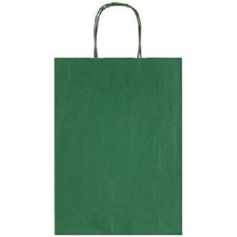 SHOPPER 36X41X12CM MANICI RITORTI VERDONE 25PZ