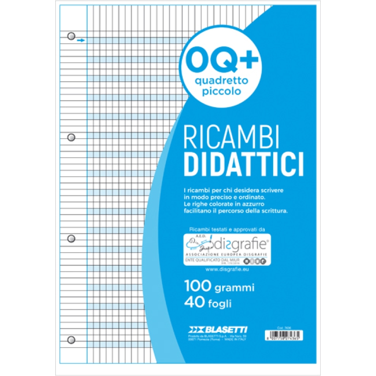 RICAMBI A4 RIG.5MM DOPPIO SPAZIO DISGRAFICI 100GR