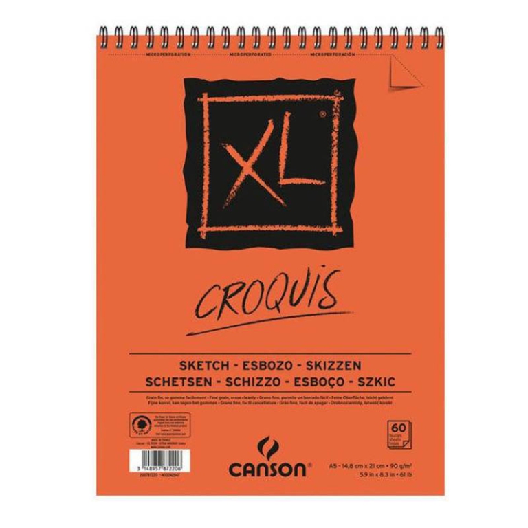 BLOCCO CROQUIS 60FG 90GR A5 XL SPIRALE L.C. CANSON