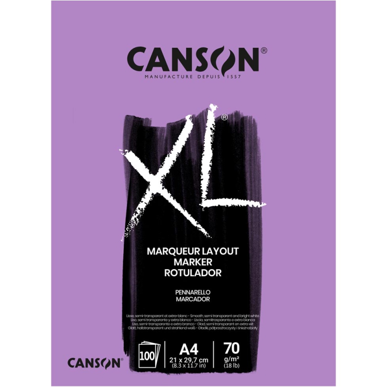 BLOCCO MARKER 100FG 70GR A4 XL COLLATO CANSON