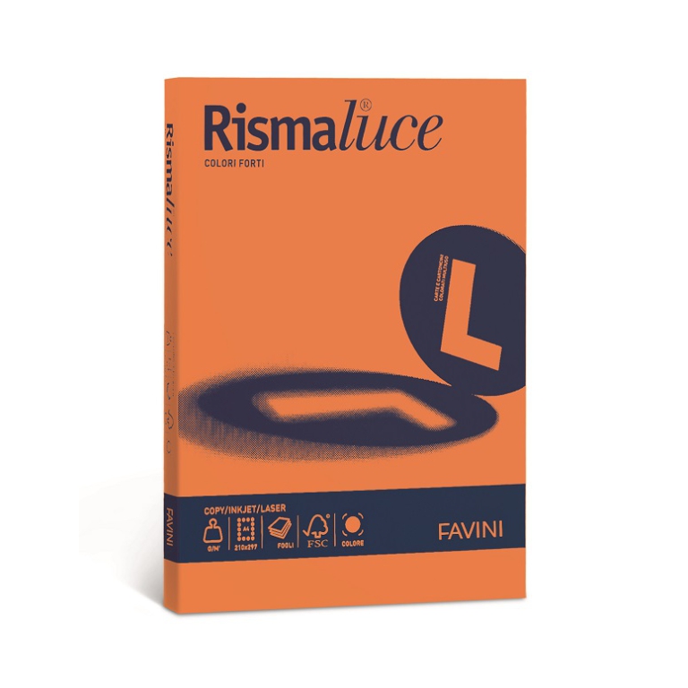 CARTA A4 200GR 125FG ARANCIONE RISMALUCE