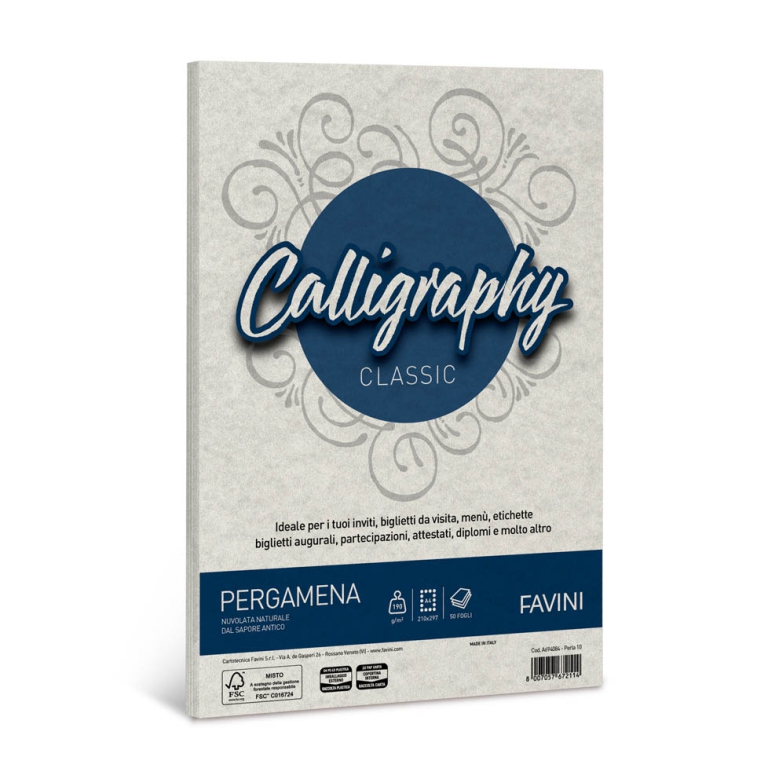 CARTA CALLIGRAPHY A4 50FG 190GR PERLA PERGAMENA