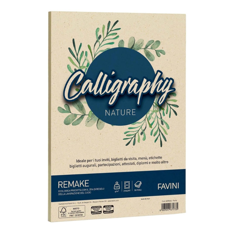 CARTA CALLIGRAPHY A4 50FG 120GR REMAKE PERLA