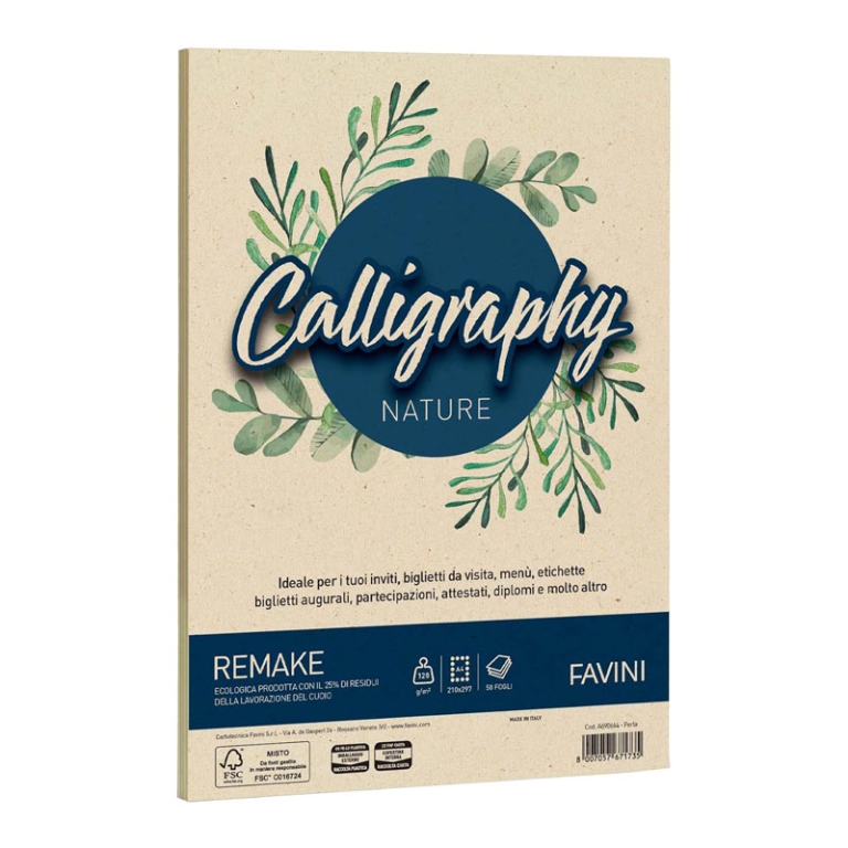 CARTA CALLIGRAPHY A4 50FG 250GR REMAKE PERLA