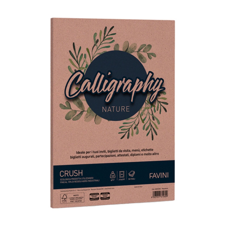 CARTA CALLIGRAPHY A4 50FG 120GR NATURE MANDORLA