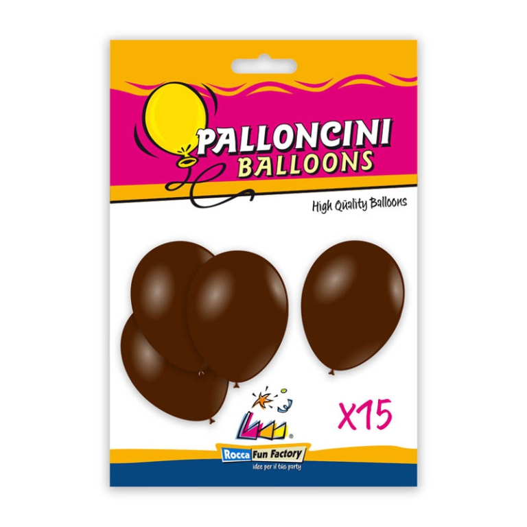 PALLONCINI 15PZ 30CM MARRONE BIO