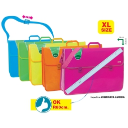 VALIGETTA FLUO MAXI 12PZ CON TRACOLLA+OMAGGIO