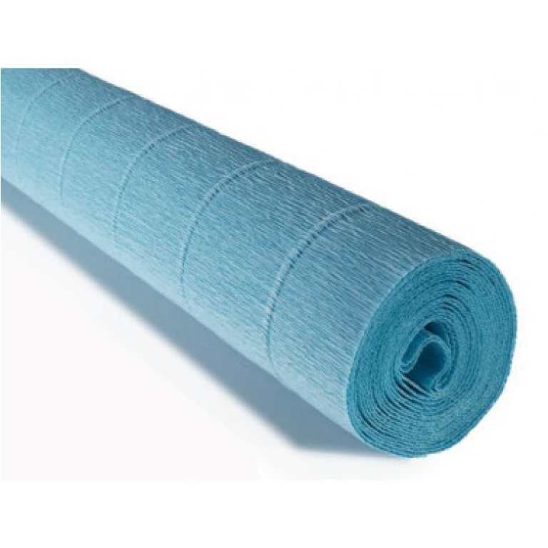 ROTOLO CARTA CRESPA 180GR AZZURRO 5PZ