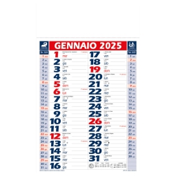 CALENDARI OLANDESI 29X47CM ROSSO BLU