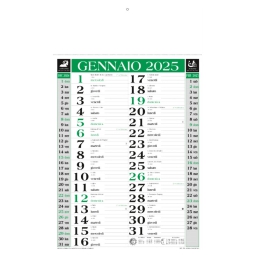 CALENDARI OLANDESI 29X43CM VERDE NERO