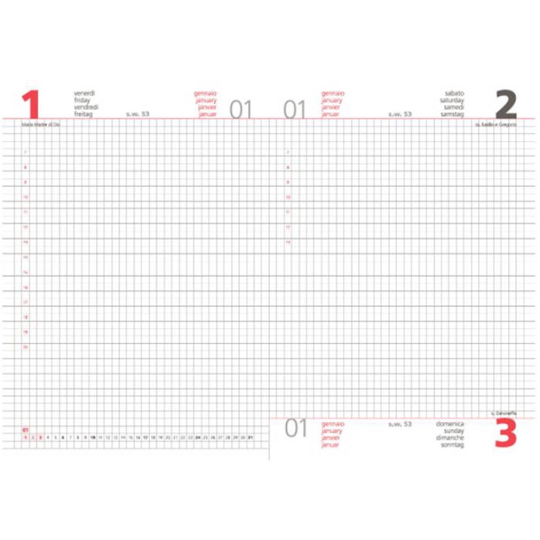 AGENDA GIORNALIERA 15X21 7136CHQ CHARLIE QUADRETTI 3