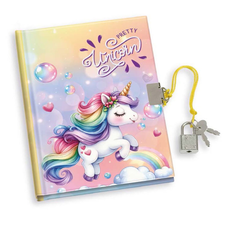 DIARIO SEGRETO 13X18CM UNICORN CON LUCCHETTO 2