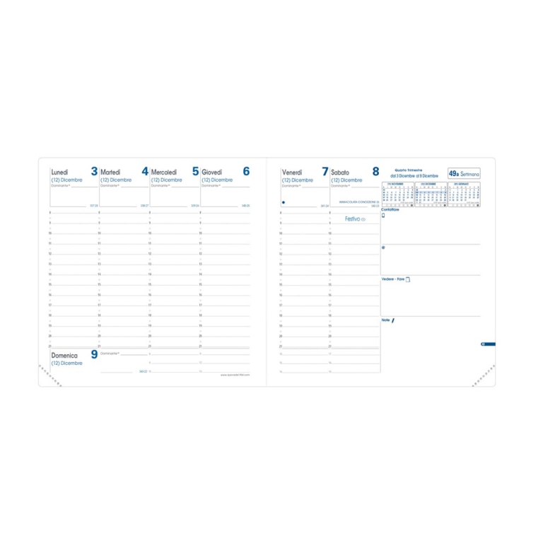 AGENDA ESECUTIVO 16X16 IMPALA NERO QUO VADIS 2