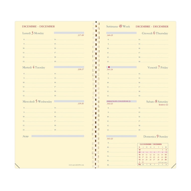 AGENDA PLANORIZON 9X17 IMPALA NERO QUO VADIS 2