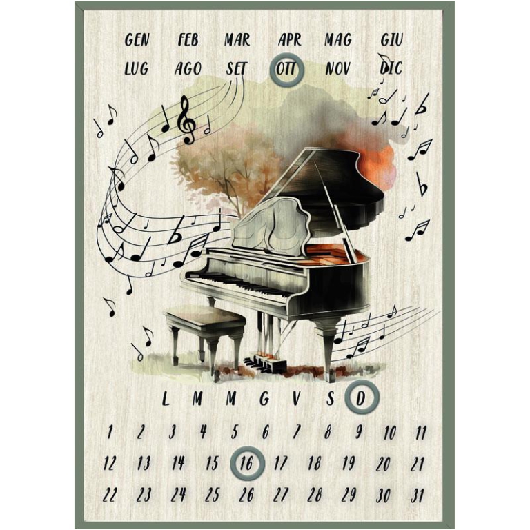 CALENDARIO PERPETUO 16X22CM PIANOFORTE